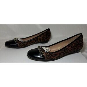 NATURALIZER Black Leopard Ballet‎ Flats Shoes Size Women's 8.5